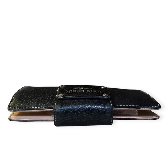 Kate Spade Black Leather Checkbook Wallet - Picture 6 of 12